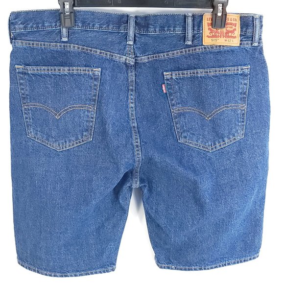 Levi's 505 Shorts Men's 42 Blue Denim Distressed - Picture 7 of 16